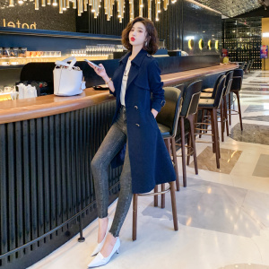 绿色风衣女中长款小个子过膝2025年新款chic气质高端大牌春秋外套，女装风衣，沫晗依美