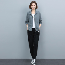 运动套装女2021年新款秋装休闲时尚春秋卫衣洋气品牌减龄两件套，女装运动套装，涵誉