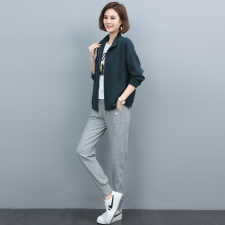 运动套装女2021年新款秋装休闲时尚春秋卫衣洋气品牌减龄两件套，女装运动套装，涵誉