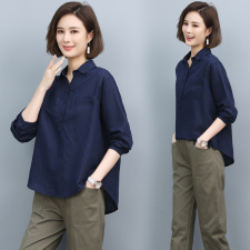 休闲时尚女春装2025新款春季中年妈妈洋气减龄纯棉衬衫，女装衬衫，涵誉
