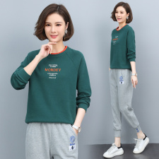 时尚刺绣字母宽松卫衣舒适百搭休闲上衣，女装卫衣/绒衫，依恋蒂丝