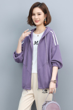 时尚宽松连帽卫衣女秋冬季新款韩版百搭显瘦长袖外套学生上衣，女装卫衣/绒衫，依恋蒂丝