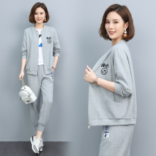 时尚休闲刺绣外套女宽松显瘦百搭长袖上衣春秋新款韩版学生夹克，女装短外套，依恋蒂丝
