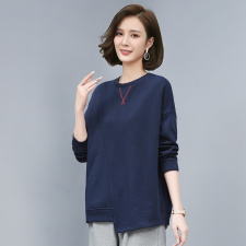 2021春季新款时尚休闲拼接打底上衣，女装卫衣/绒衫，叶笙衣