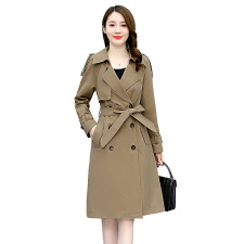 高级感风衣女中长款2023春秋季新款时尚气质流行洋气过膝大衣外套，女装风衣，涵亦佰惠