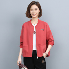 春秋短外套女2025新款百搭棒球服中年女士夹克休闲开衫上衣，女装卫衣/绒衫，独衣靓