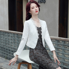 春秋收腰显瘦修身短外套女小个子名媛气质短款搭配裙子小外套高腰，女装短外套，婵米儿