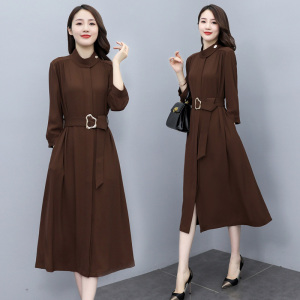 2022秋季时尚简约大方气质优雅收腰显瘦休闲修身百搭潮流连衣裙，女装连衣裙，施恩睿棋