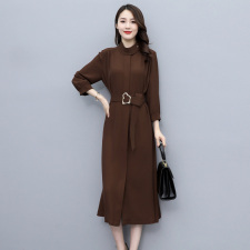 2022秋季时尚简约大方气质优雅收腰显瘦休闲修身百搭潮流连衣裙，女装连衣裙，施恩睿棋