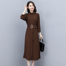 2022秋季时尚简约大方气质优雅收腰显瘦休闲修身百搭潮流连衣裙，女装连衣裙，施恩睿棋