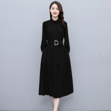 2022秋季时尚简约大方气质优雅收腰显瘦休闲修身百搭潮流连衣裙，女装连衣裙，施恩睿棋