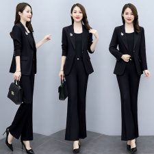 职业正装西服套装女春装2025年新款品牌气质女神范工作服两件套潮，女装套装/套裙，韩然一族
