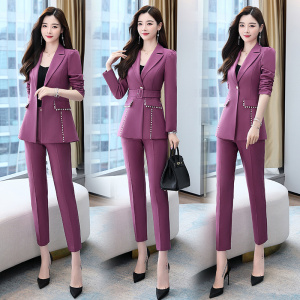高级感职业套装女春秋2023新款时尚气质女神范网红御姐西装两件套，女装套装/套裙，时尚俏佳人