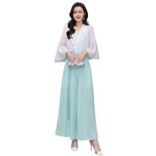 芷墨原创时尚改良汉服飘逸上衣阔腿裤两件套装茶服，女装婚纱/旗袍/礼服，芷墨服饰