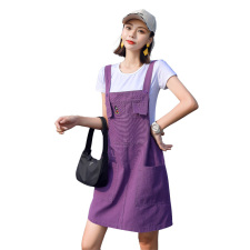 时尚潮流/连衣裙女2021夏季新款牛仔背带裙洋气减龄中长裙套装女，女装套装/套裙，布衣桑