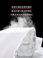 防晒设计雪纺西装外套女宽松休闲时尚气质白色小西服上衣薄款，商品下架区，依町