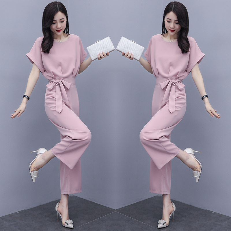 2021年夏季新款韩版减龄时尚气质百搭简约通勒两件套送腰带，女装职业装，韩美纤衣