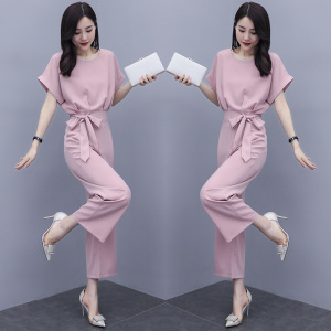 2021年夏季新款韩版减龄时尚气质百搭简约通勒两件套送腰带，女装职业装，韩美纤衣