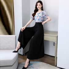 2024新款春装套装女显瘦女神范阔腿裤套装女时尚气质两件套，女装职业装，丽美静依