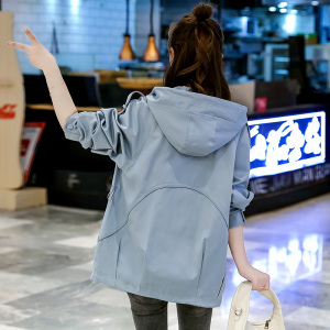 工装外套女中长款2025年春装休闲宽松纯白小个子风衣ins潮学院风，女装风衣，艾瑞儿