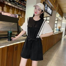 连衣裙女装夏季2021新款小个子洋气减龄薄款矮个子裙子，女装连体裤，布衣桑