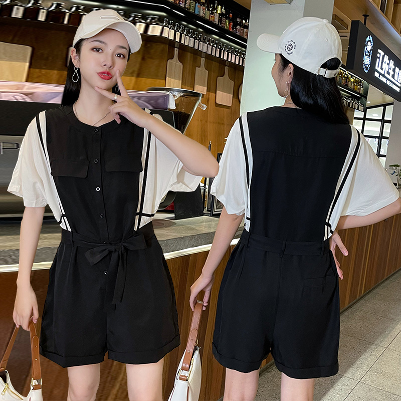 连衣裙女装夏季2021新款小个子洋气减龄薄款矮个子裙子，女装连体裤，布衣桑