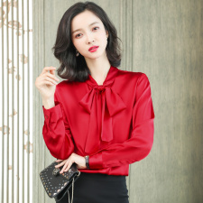 桑蚕丝重磅真丝衬衫女士春季新款设计感小众法式时尚气质真丝上衣，女装衬衫，阿舍尔