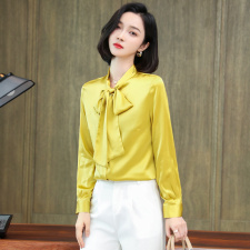 桑蚕丝重磅真丝衬衫女士春季新款设计感小众法式时尚气质真丝上衣，女装衬衫，阿舍尔
