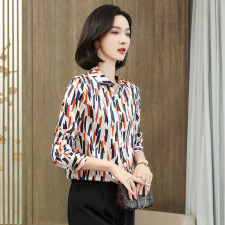 桑蚕丝真丝衬衫女春秋新款上衣法式长袖高端重磅真丝长袖女衬衫，女装衬衫，阿舍尔