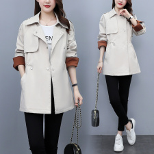 芷墨新款2021年新款秋装短款撞色风衣外套时尚版短西装，女装风衣，芷墨服饰