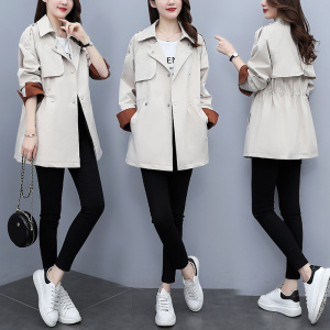 芷墨新款2021年新款秋装短款撞色风衣外套时尚版短西装,女装风衣,芷墨服饰