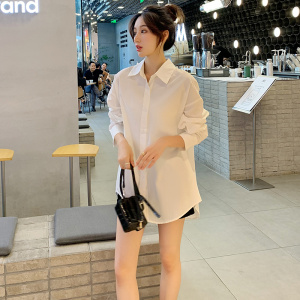 现货2023新款纯棉休闲宽松学院风衬衣女，女装衬衫，丝露怡语