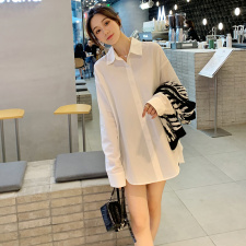 现货2023新款纯棉休闲宽松学院风衬衣女，女装衬衫，丝露怡语
