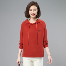 草莓叶春季卫衣女2023新款韩版宽松薄上衣小个子拉链开衫妈妈外套，女装卫衣/绒衫，伊满意