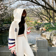 主推款2023春秋运动套装夜跑两件套时尚潮流炸街卫衣套装女，女装运动套装，艾乐芳