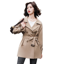 小个子风衣女短款2024春秋新款时尚气质英伦风中长款春秋外套ins，女装风衣，韩蔻秀