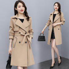 高级感风衣女中长款2025春秋新款时尚气质小个子收腰显瘦大衣外套，女装风衣，姿衣坊