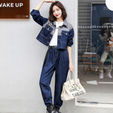 时尚套装女2023秋季新款女装韩版时尚休闲两件套套裤潮，女装套装/套裙，慧尚依恋