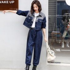 时尚套装女2023秋季新款女装韩版时尚休闲两件套套裤潮，女装套装/套裙，慧尚依恋